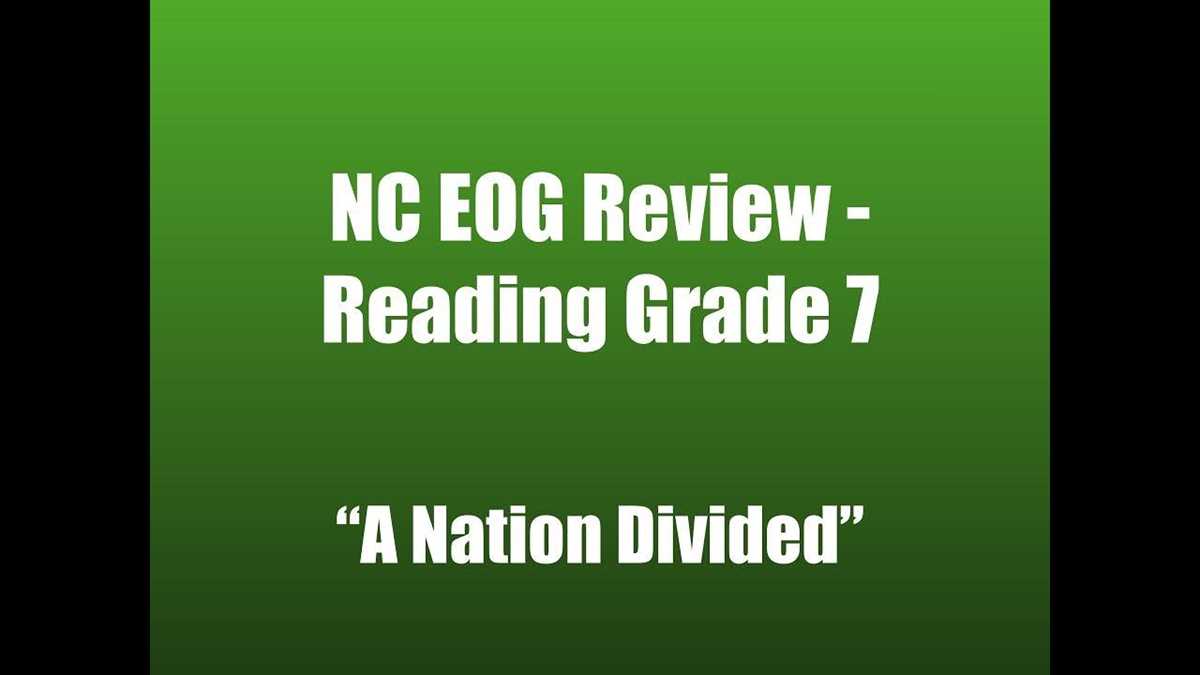 nc eog released test 8th grade reading answer key