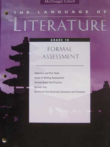 the language of literature grade 10 answer key