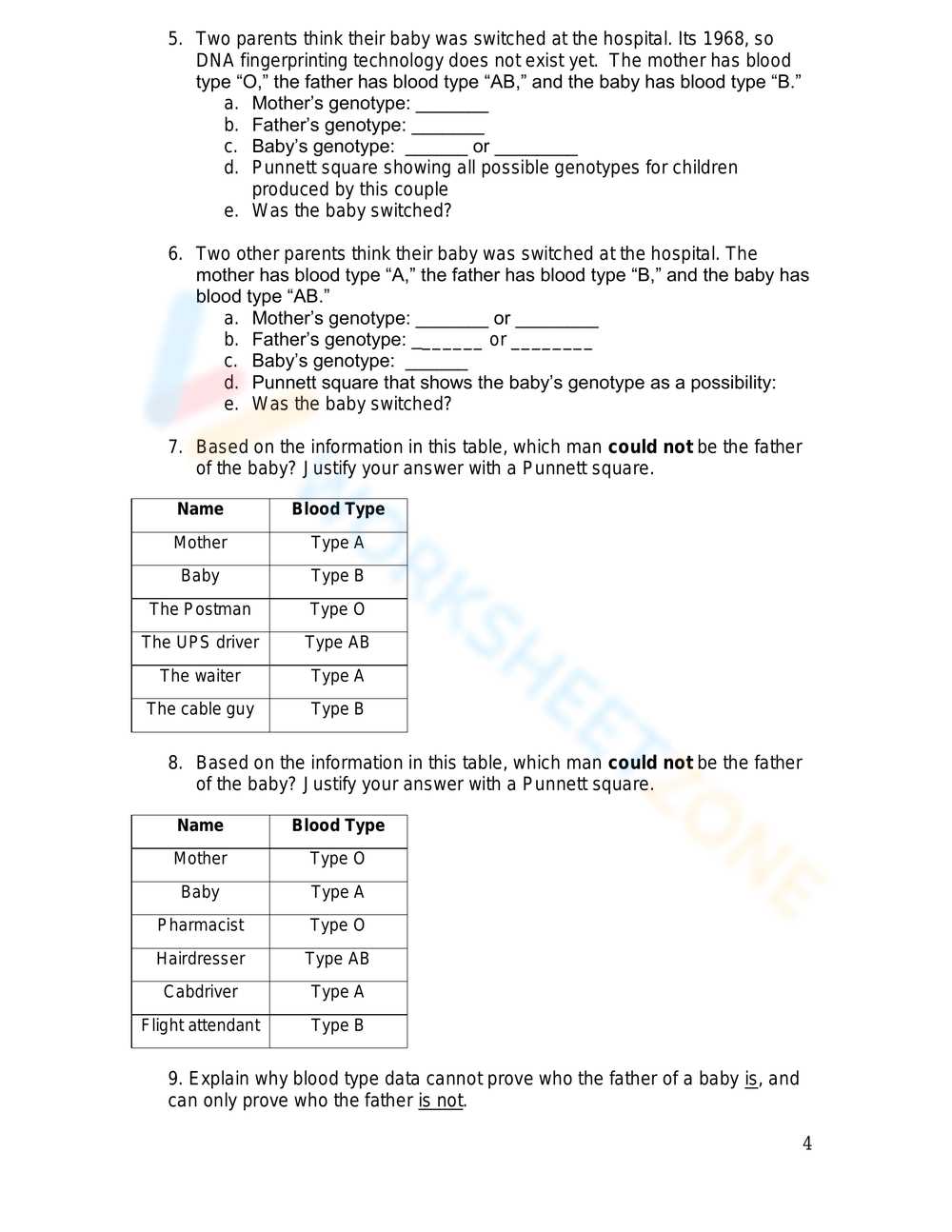 codominance answer key