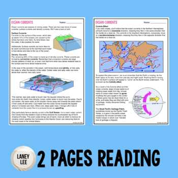 color by number ocean currents answer key