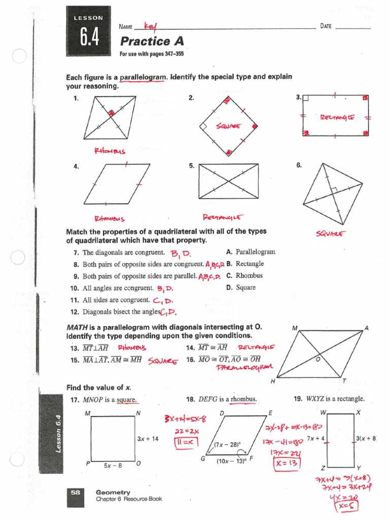 common denominators lesson 6.4 answer key