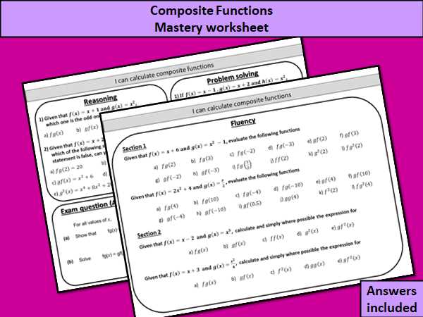 composite function worksheet answer key composite function worksheet answer key