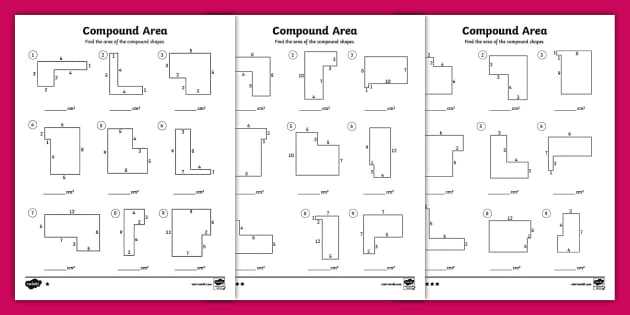 compound shapes worksheet answers key math aids.com