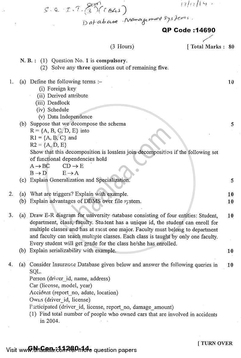 concepts of database management answer key