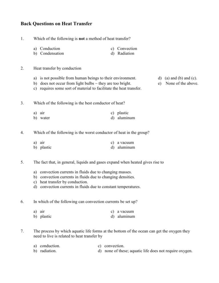 conduction convection or radiation worksheet answer key conduction convection or radiation worksheet answer key