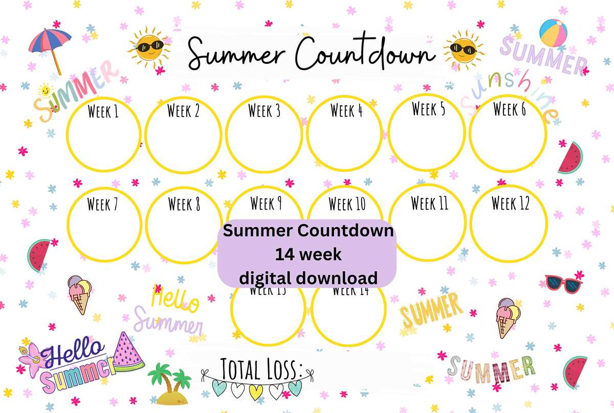 countdown 14 weeks answer key