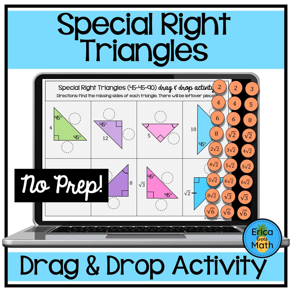 delta math special right triangles answer key