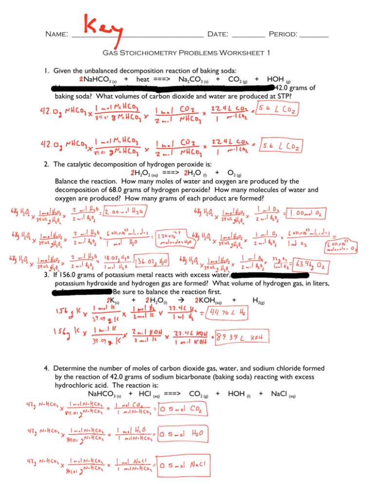 modeling chemistry stoichiometry worksheet 2 percent yield answer key