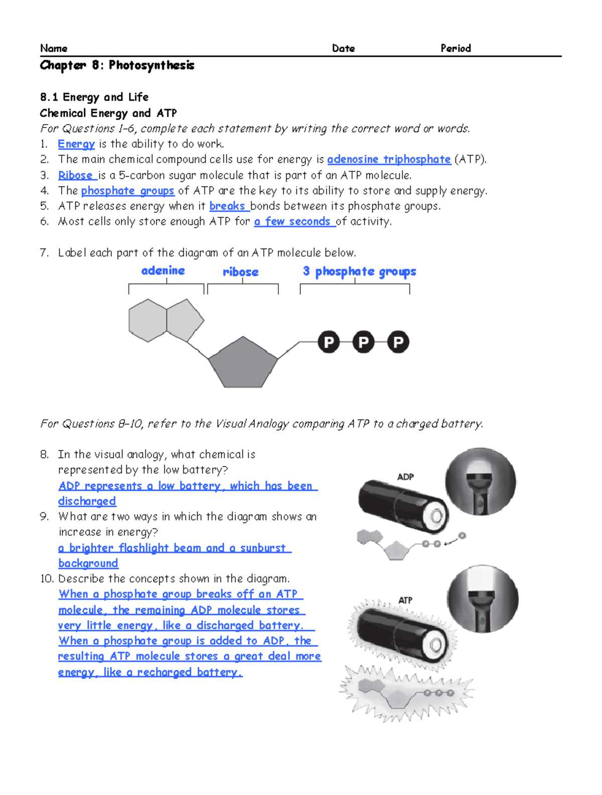 section 4.1 chemical energy and atp study guide answer key section 4.1 chemical energy and atp study guide answer key