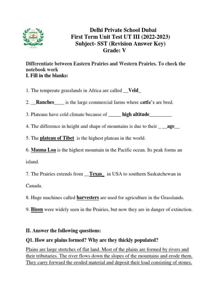daily geography grade 5 week 5 answer key