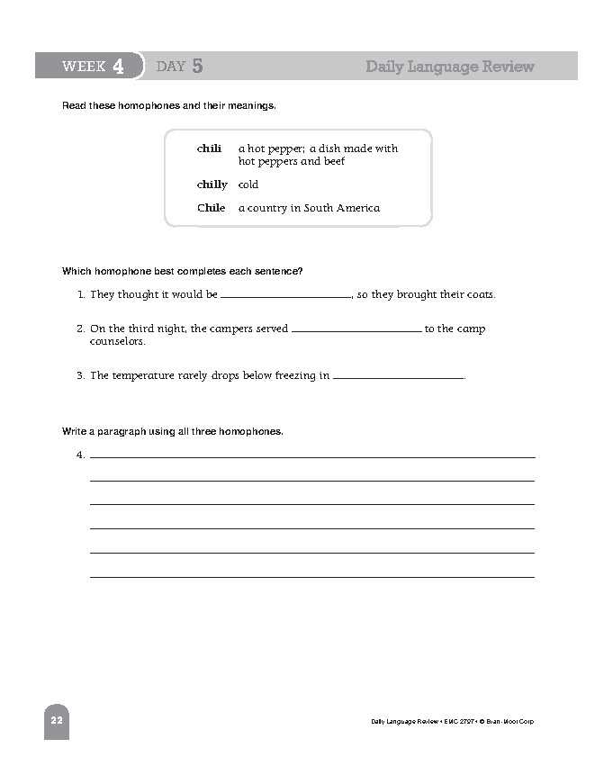 daily language review grade 7 answer key week 10