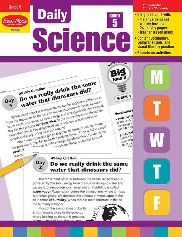 daily science answer key