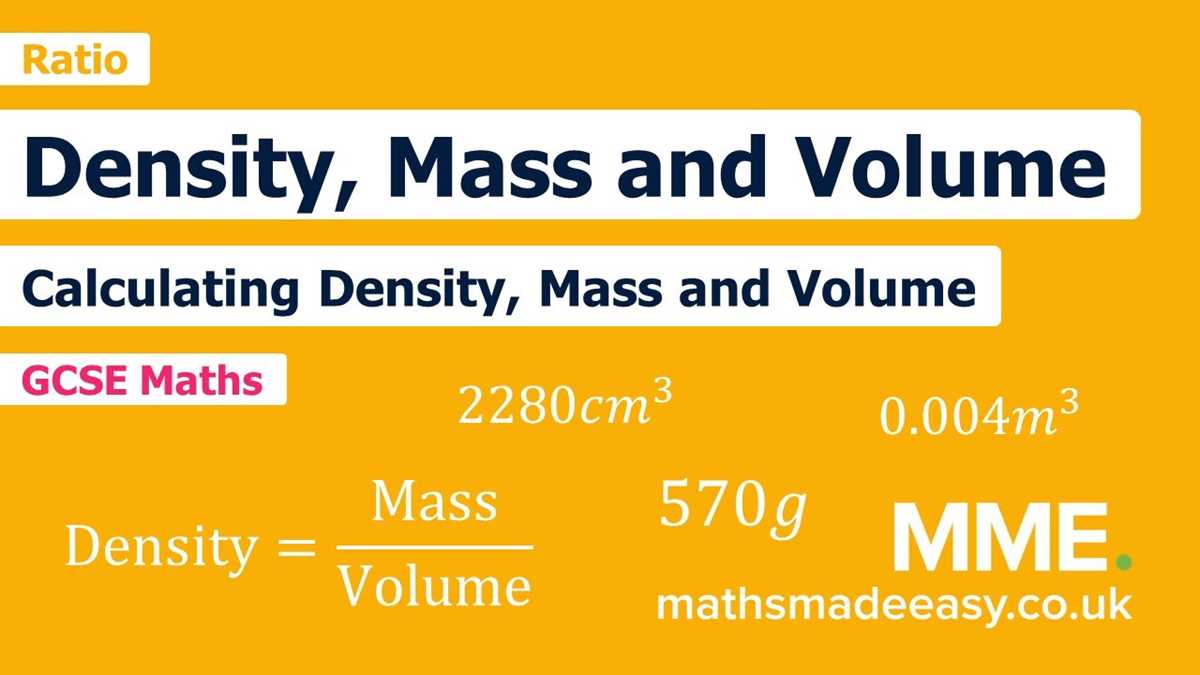 density calculation worksheet answer key