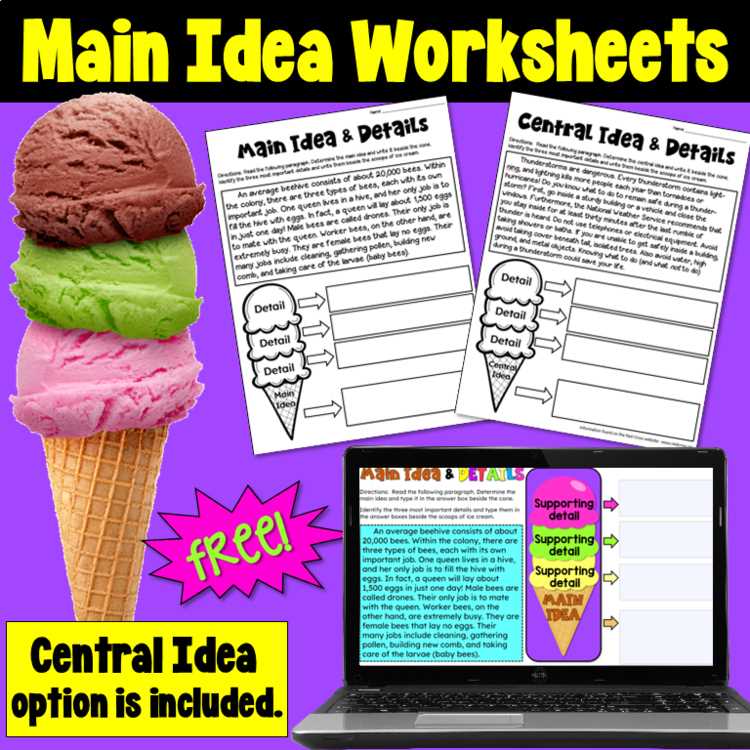 determining central idea and details answer key