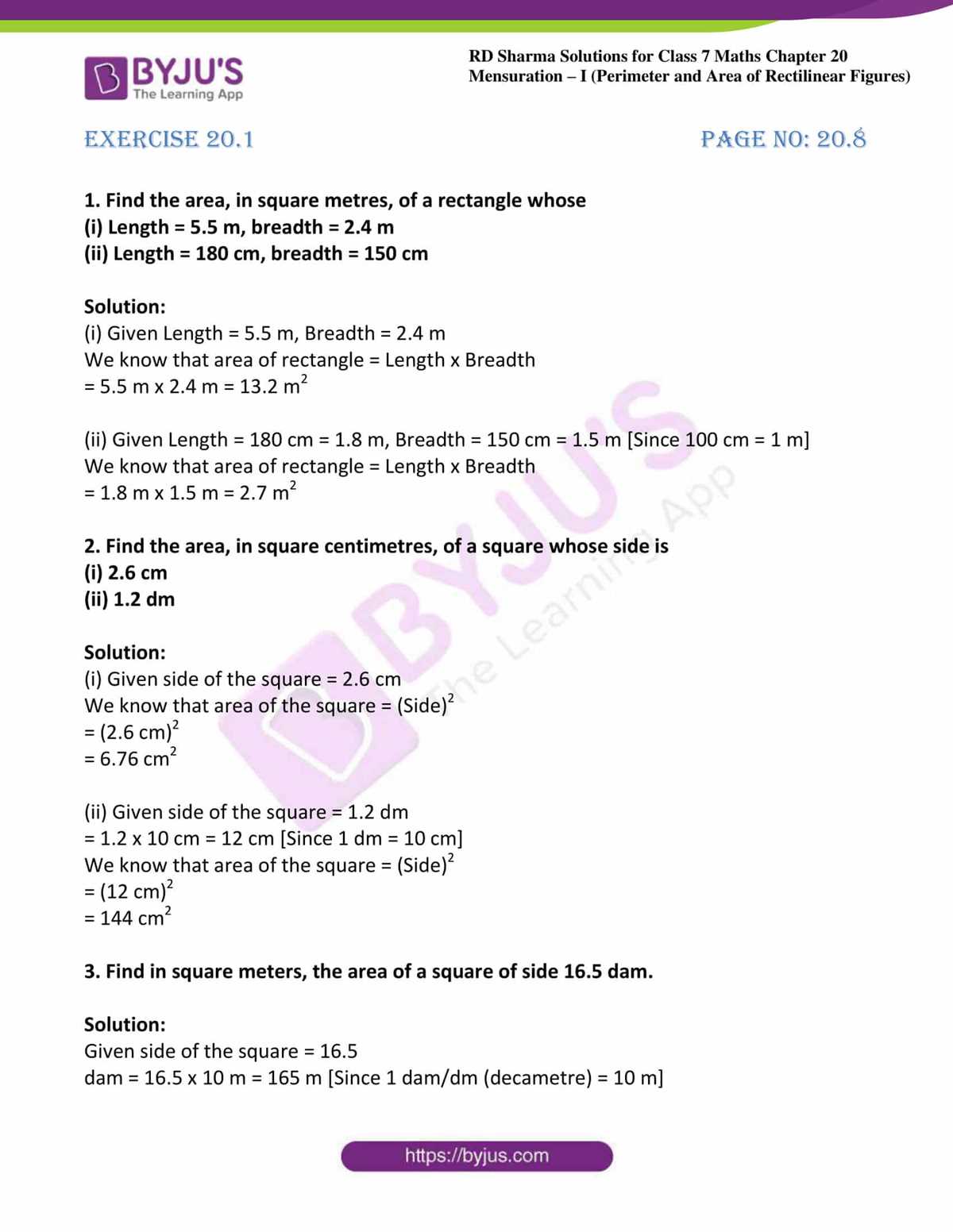 dimensions math 7a answer key