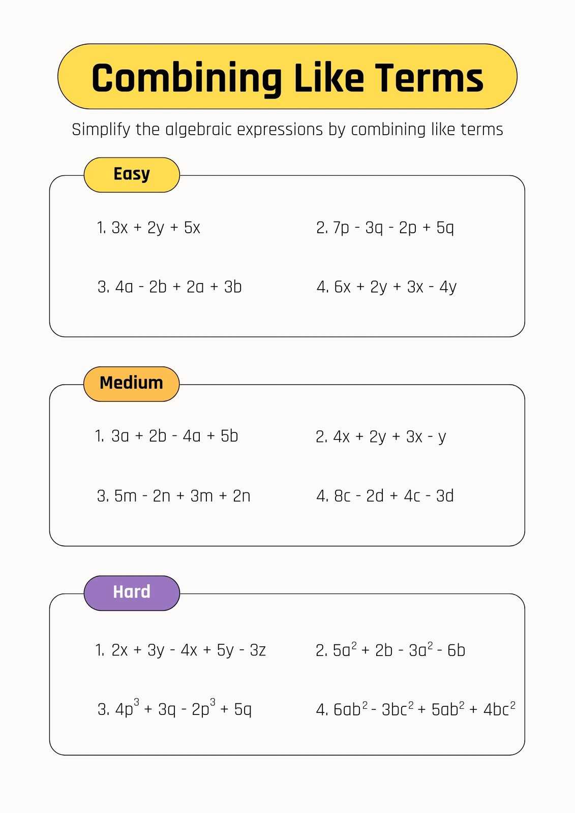 distribute and combine like terms maze answer key