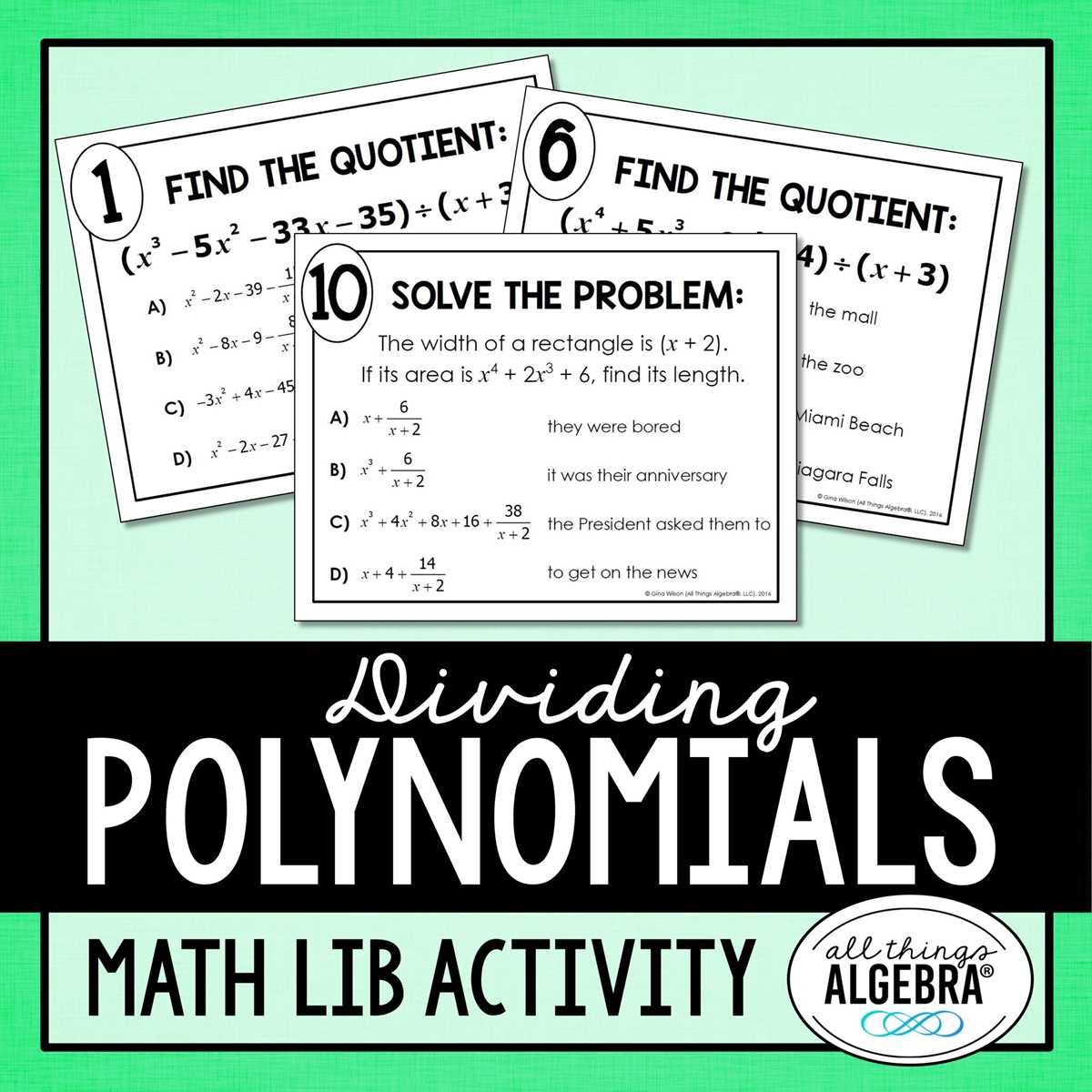 division of polynomials worksheet with answer key