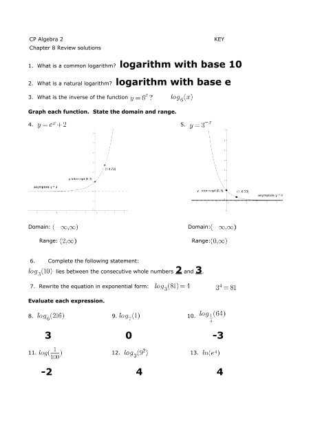 review and preview answer key