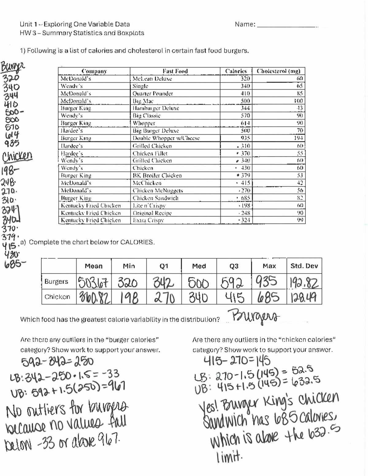 ap statistics summer packet answer key