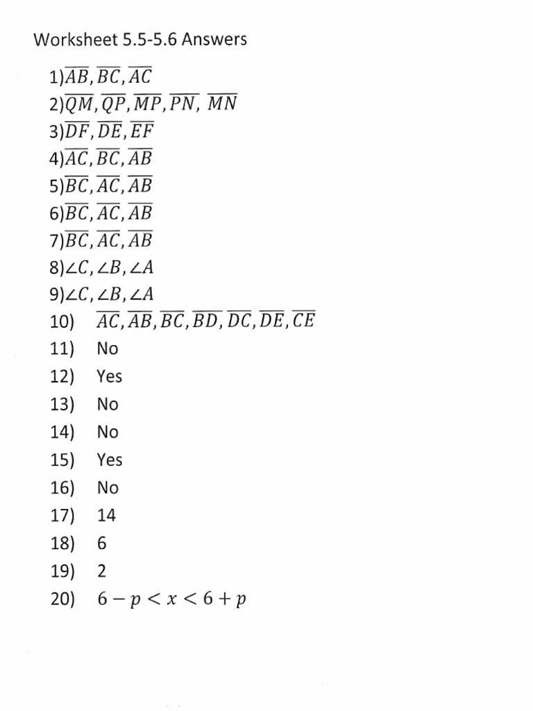 g co a 5 worksheet 2 answer key