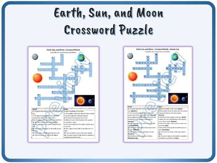 earth moon and sun key terms worksheet answers