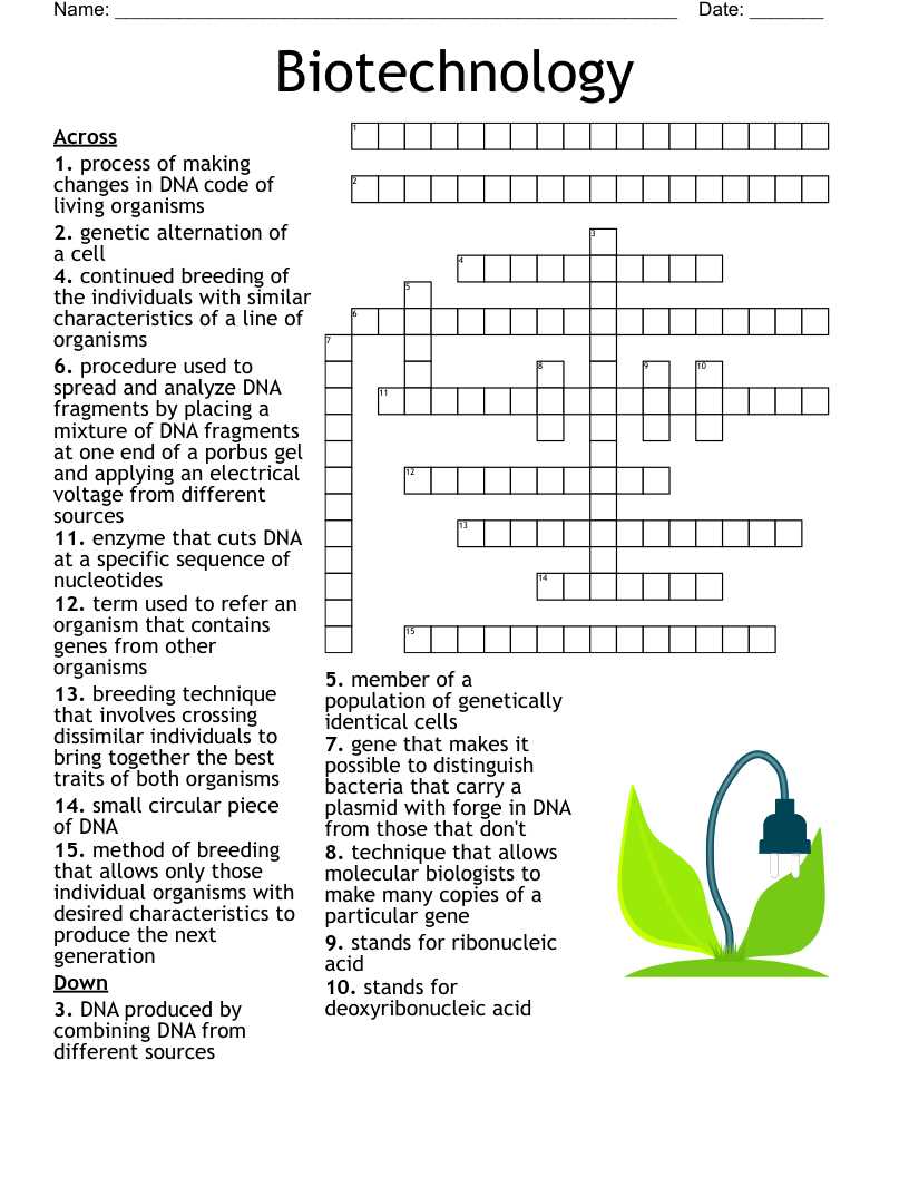 dna technology worksheet answer key