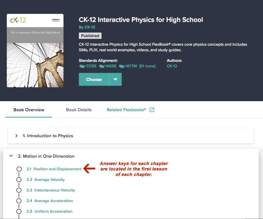 ck 12 life science for middle school answer key