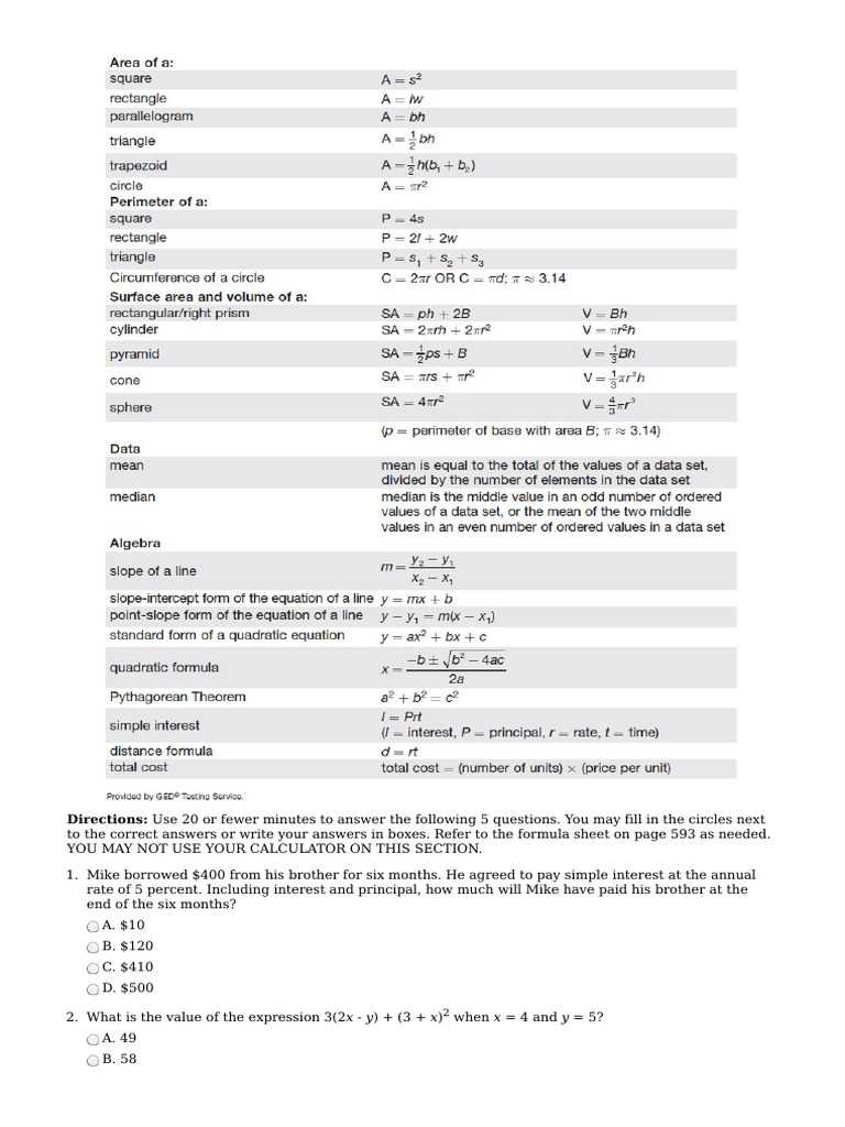 kaplan foundations act mathematics & science answer key