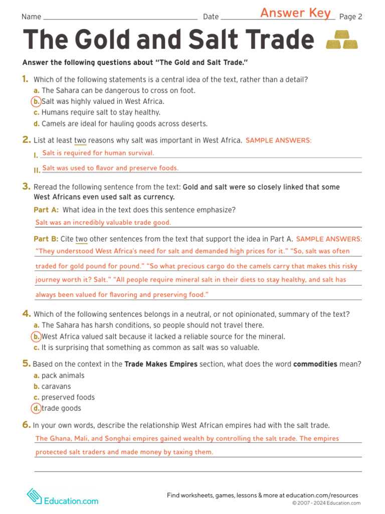 education com worksheets answer key