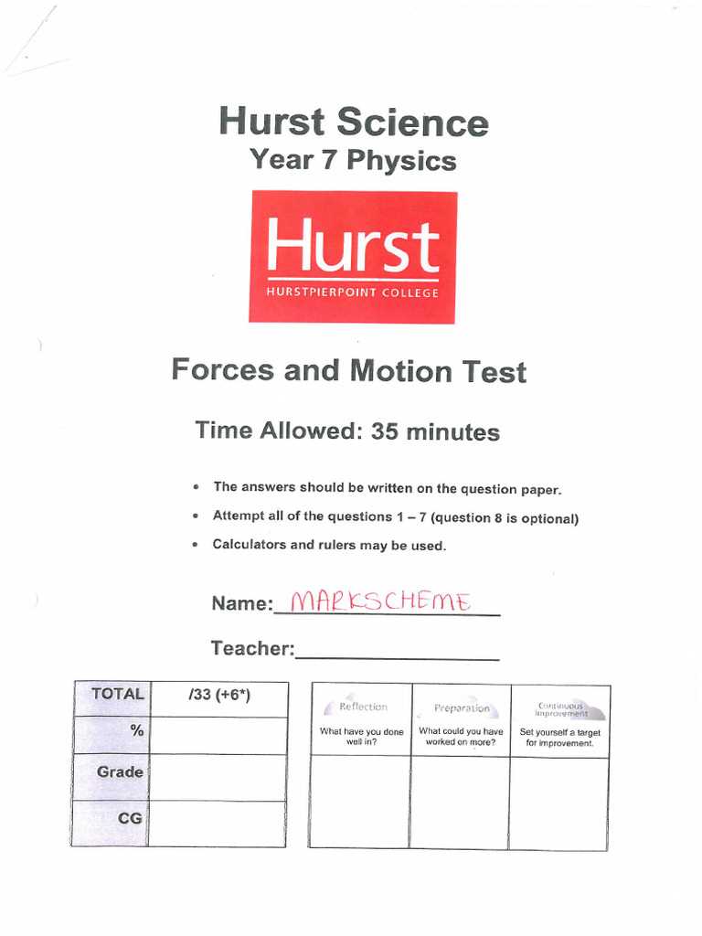 force and motion test answer key force and motion test answer key
