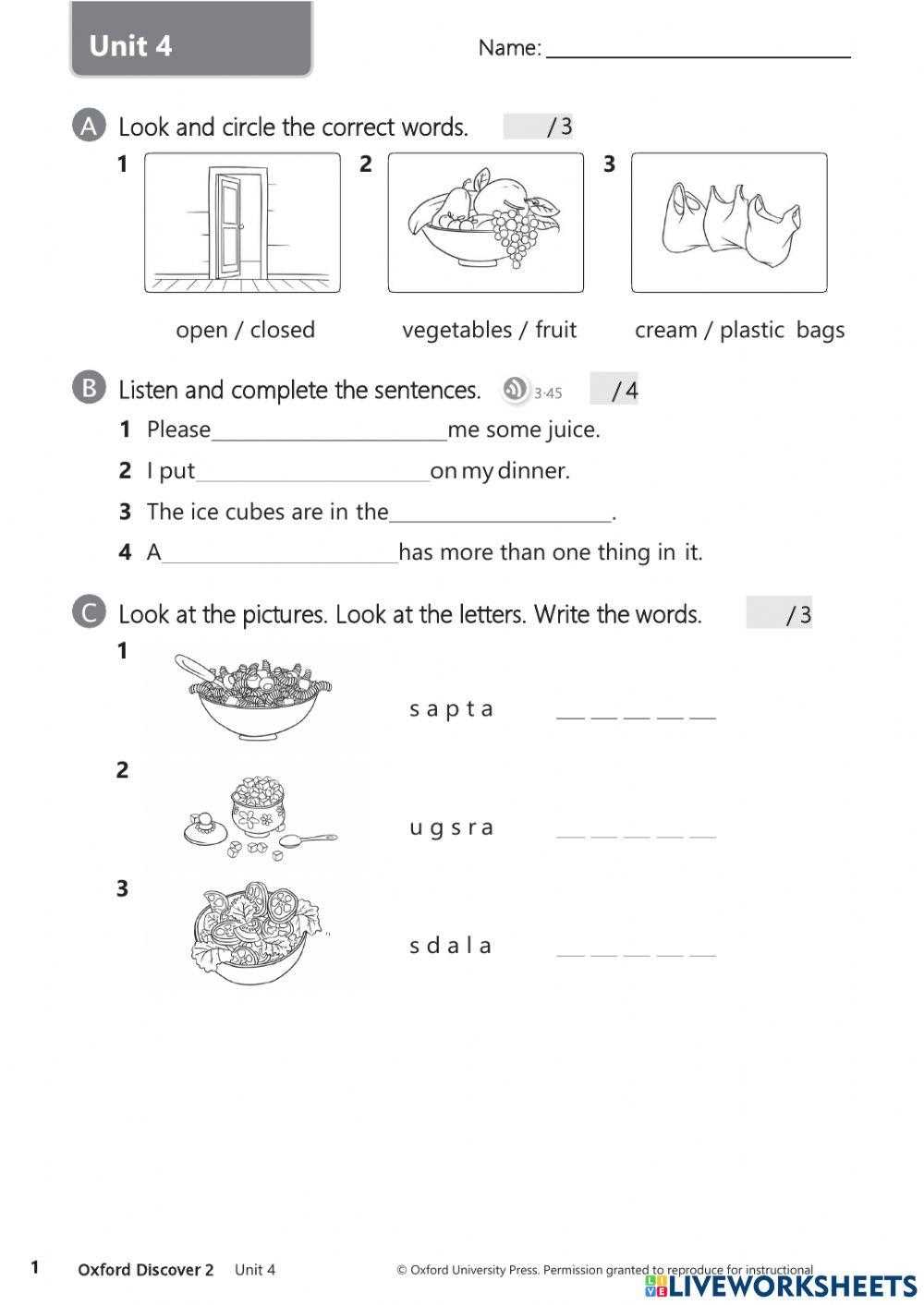 oxford discover grammar 4 answer key