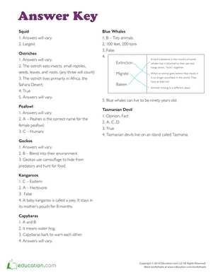2 grade answer key