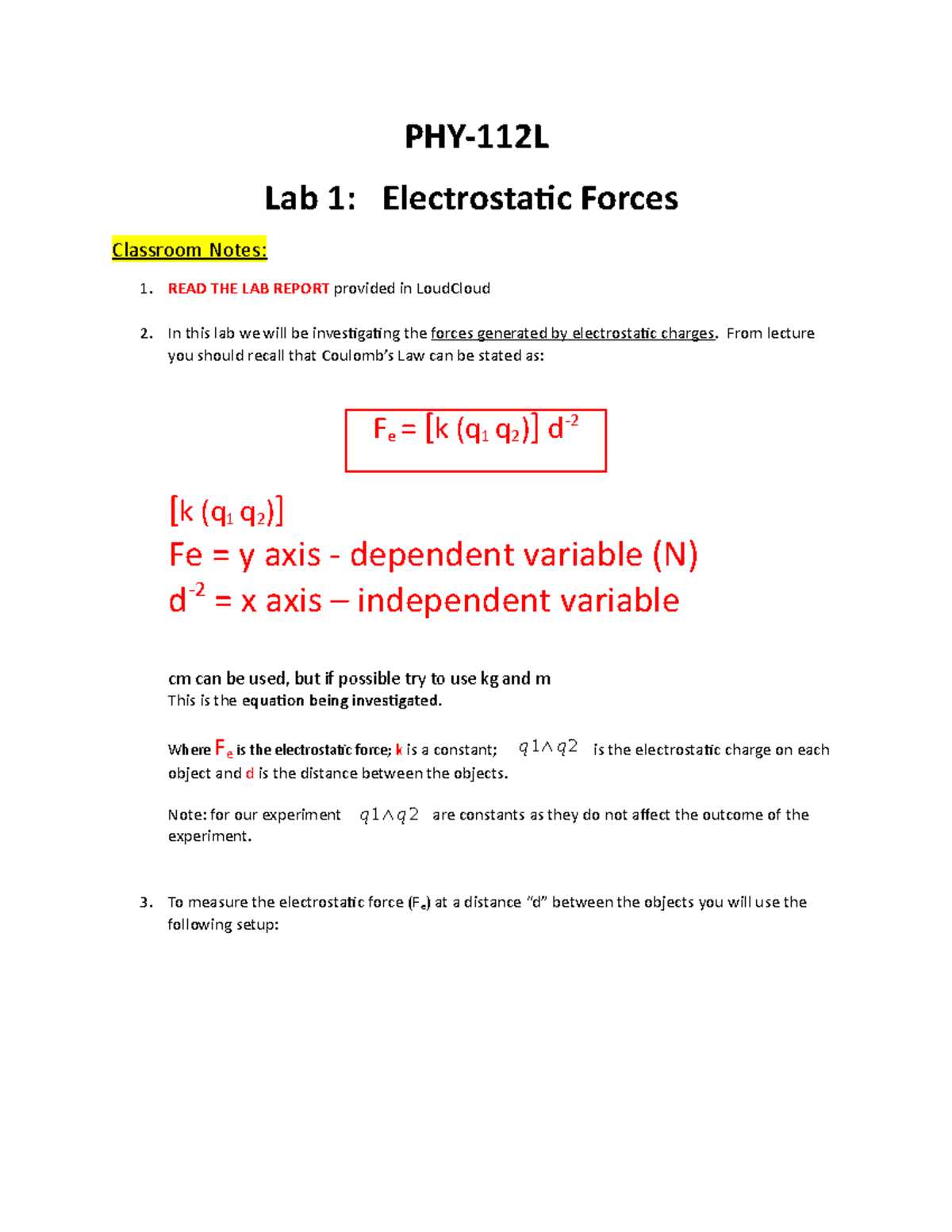 electrostatic forces lab answer key ap chemistry