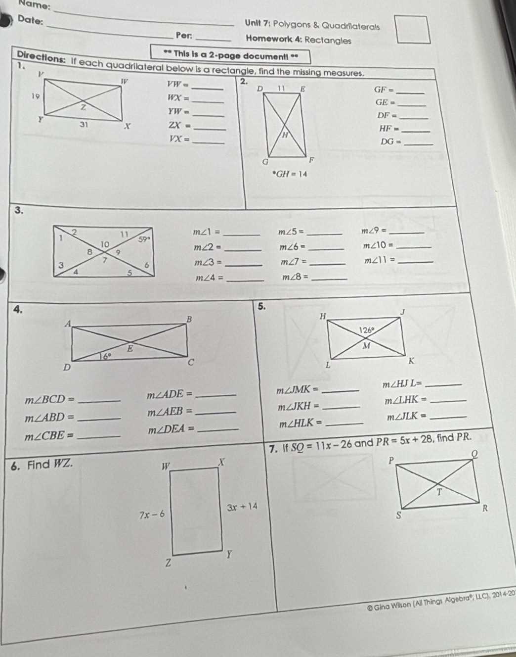 unit 8 polygons and quadrilaterals answer key