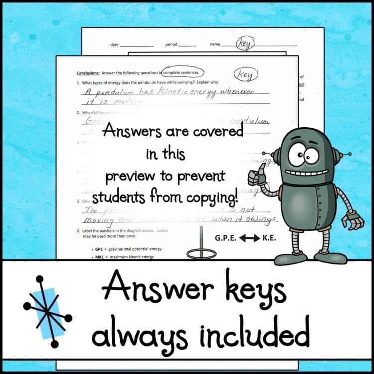 energy of a pendulum answer key energy of a pendulum answer key