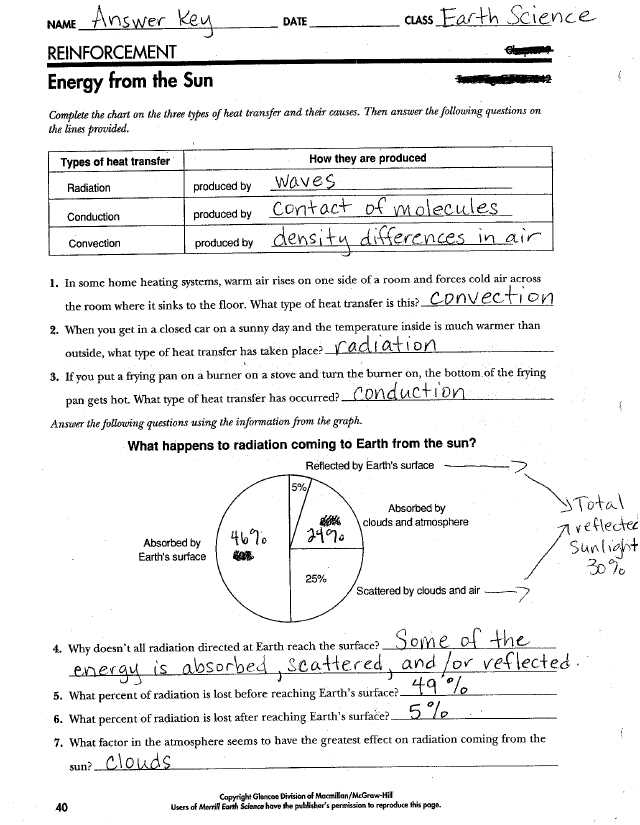 energy review worksheet answer key