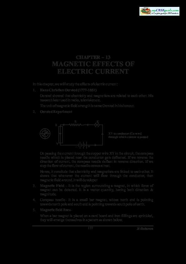 lesson outline magnets and magnetic fields answer key