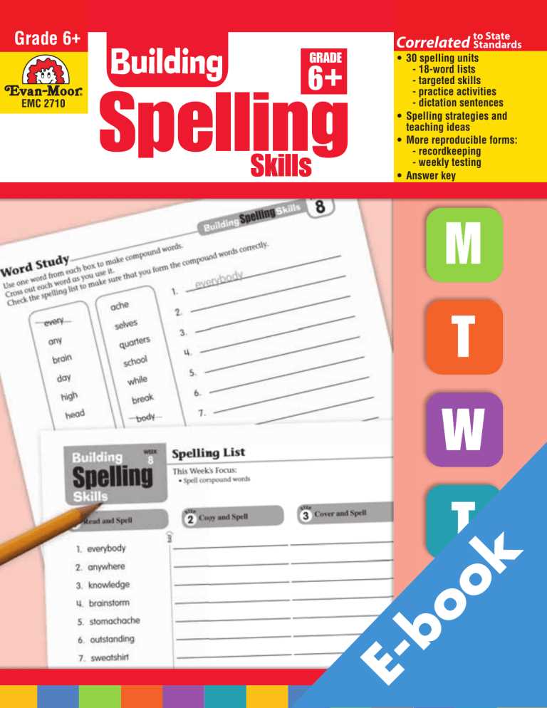 evan moor spelling grade 6 answer key