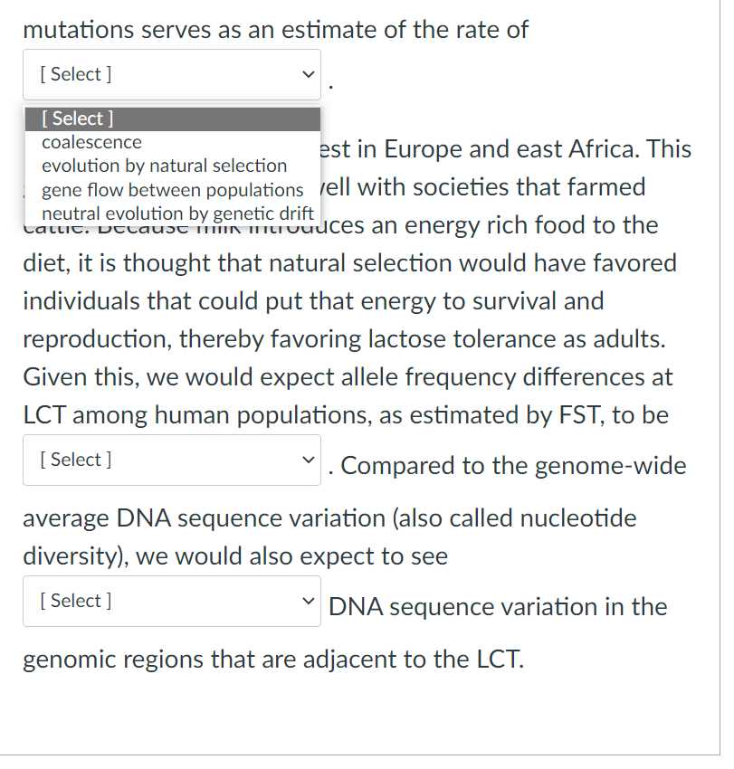 lactase persistence evidence for selection answer key lactase persistence evidence for selection answer key
