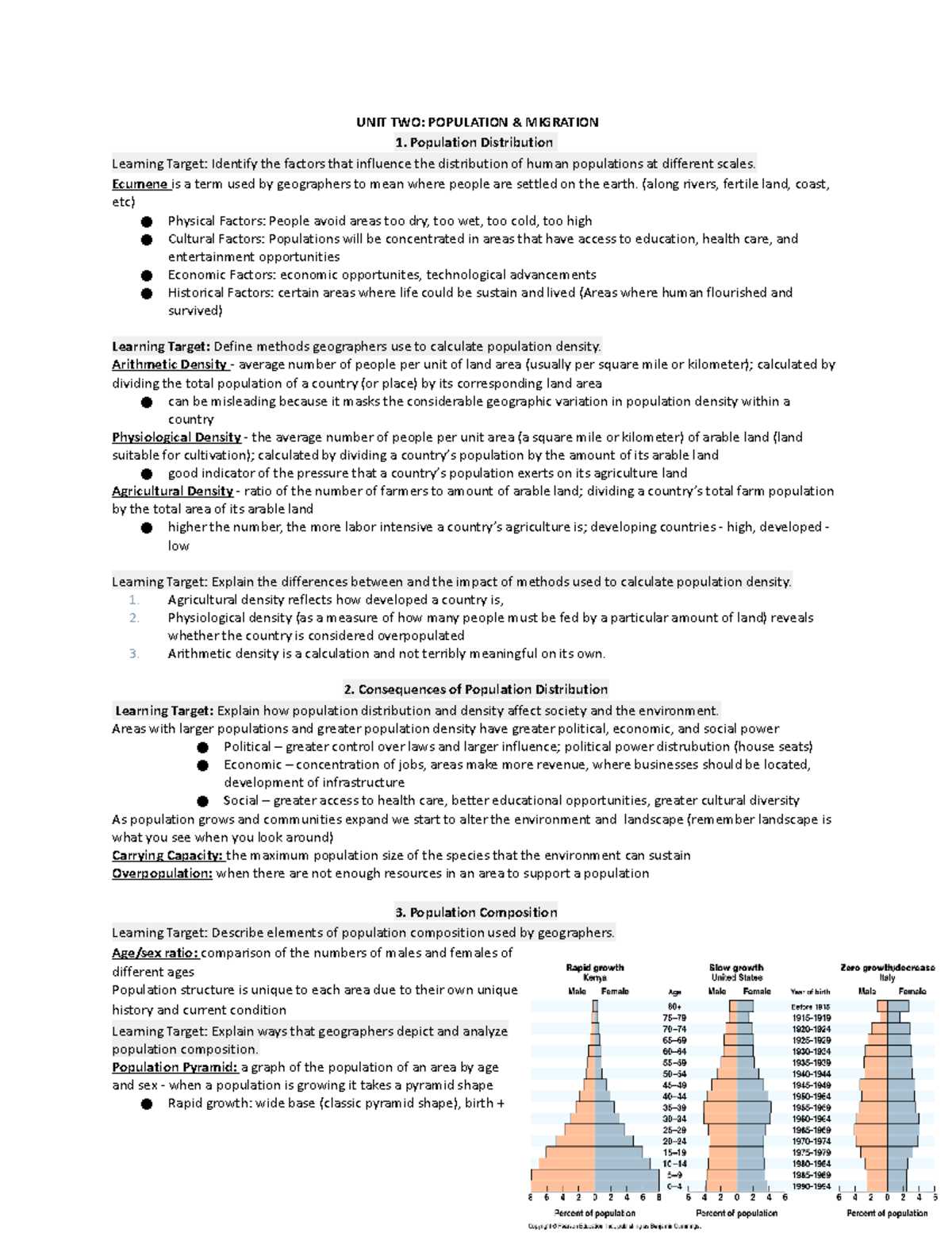 ap human geography unit 2 study guide answer key