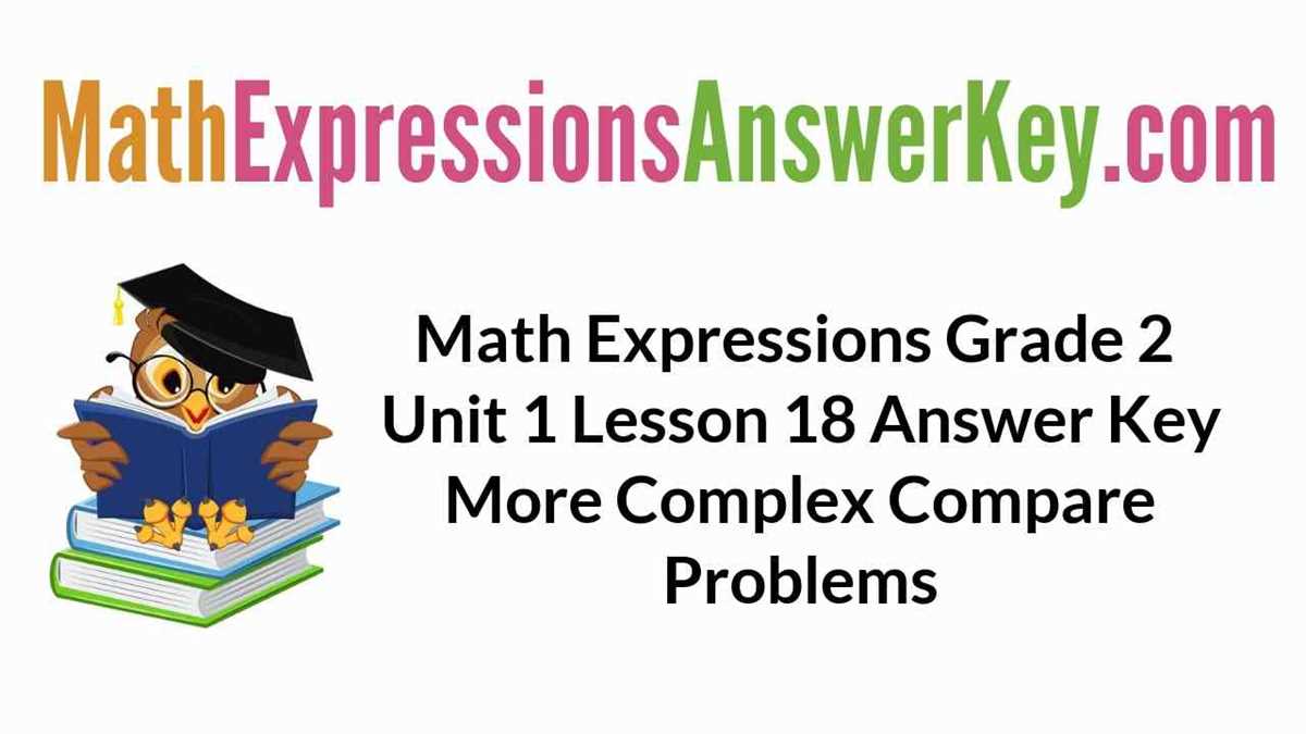 comparison problems lesson 2.2 answer key