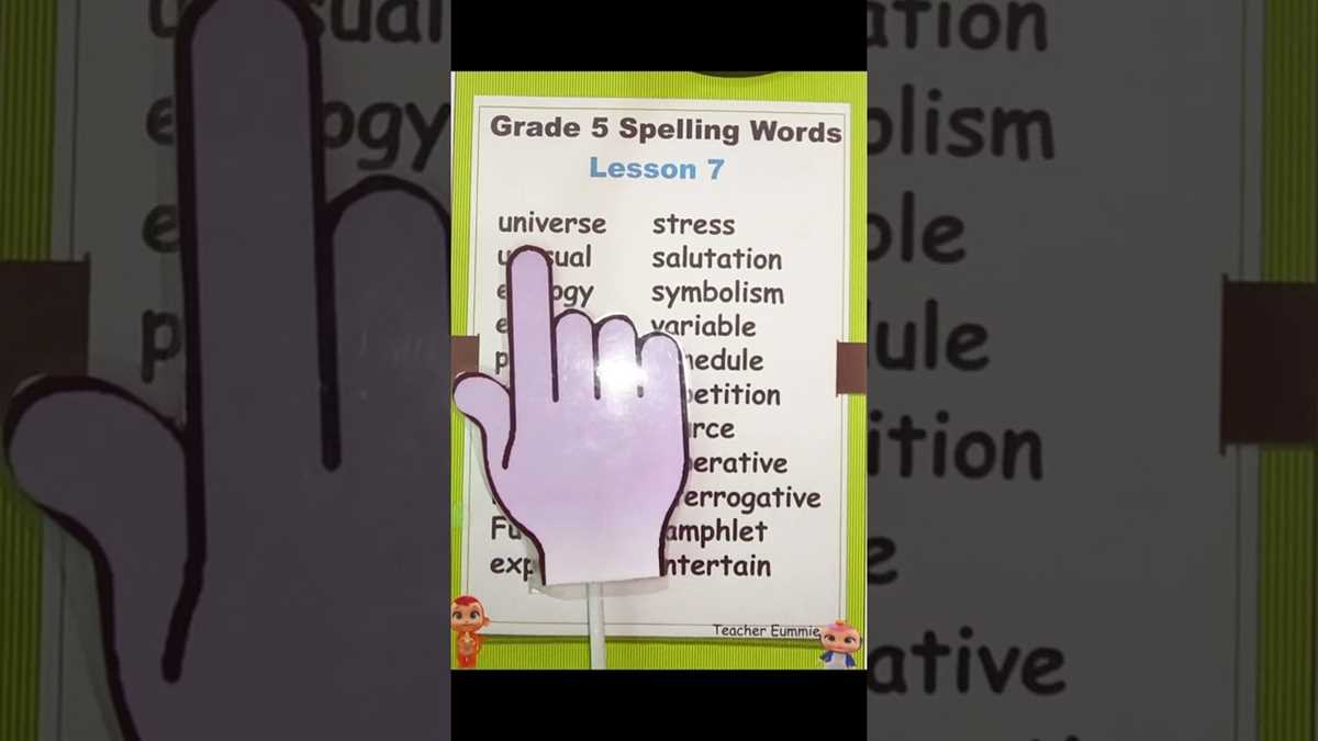 spelling power grade 7 answer key lesson 5