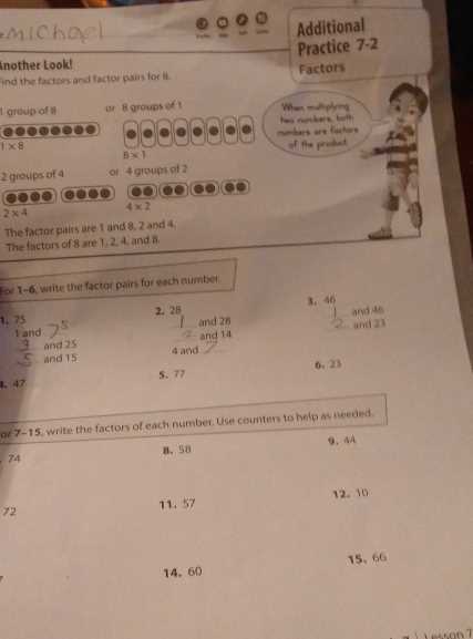 finding factors answer key