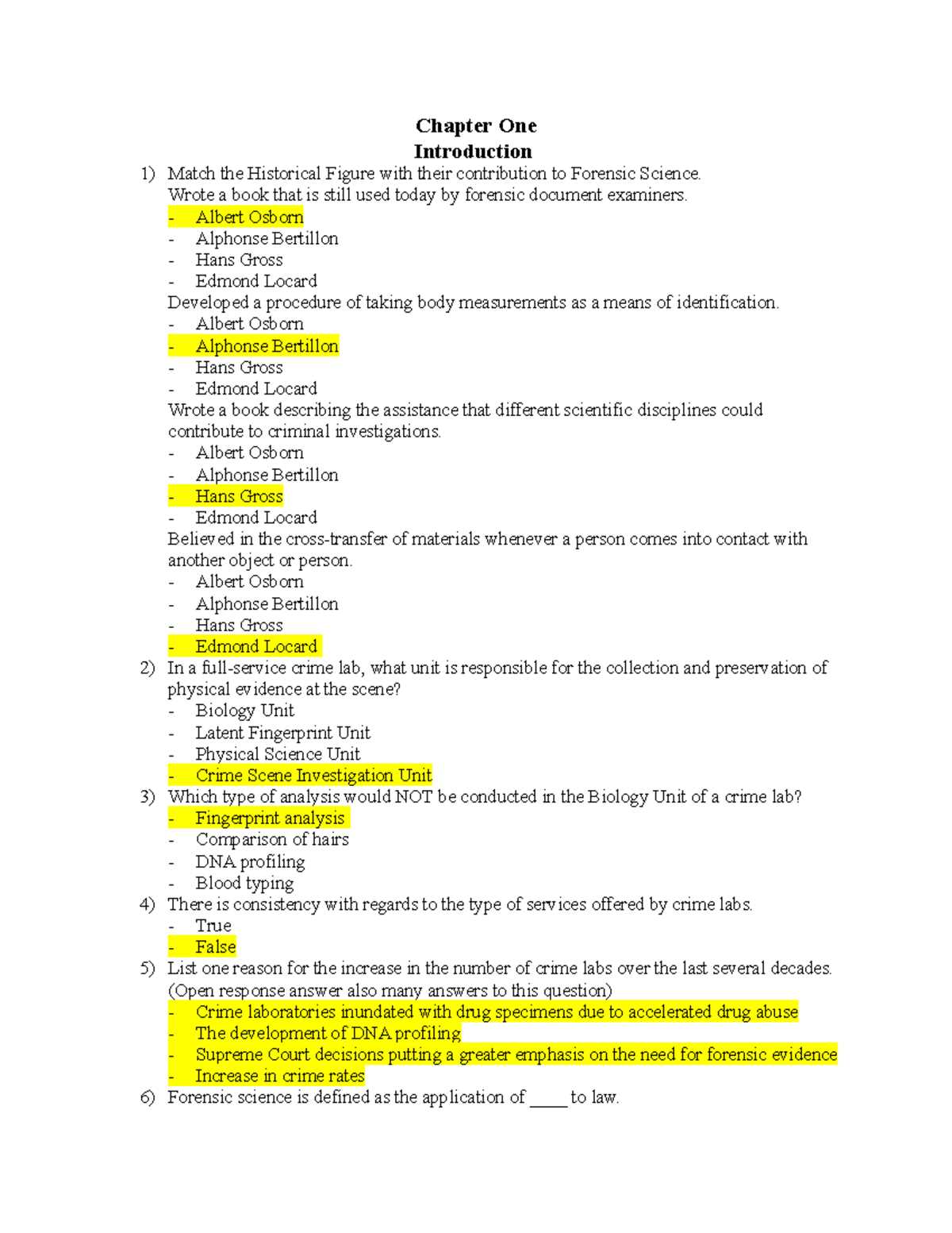 forensic science fundamentals and investigations 2nd edition answer key