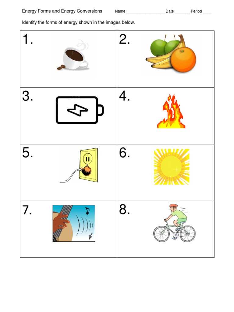forms of energy answer key