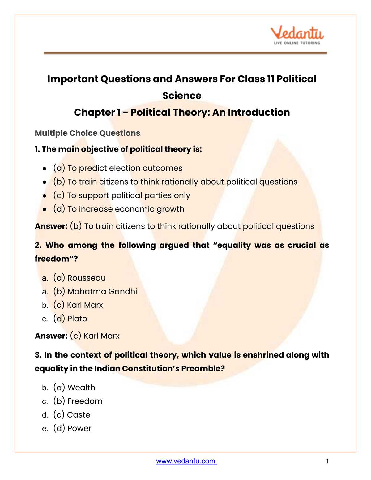 freedom summer answer key