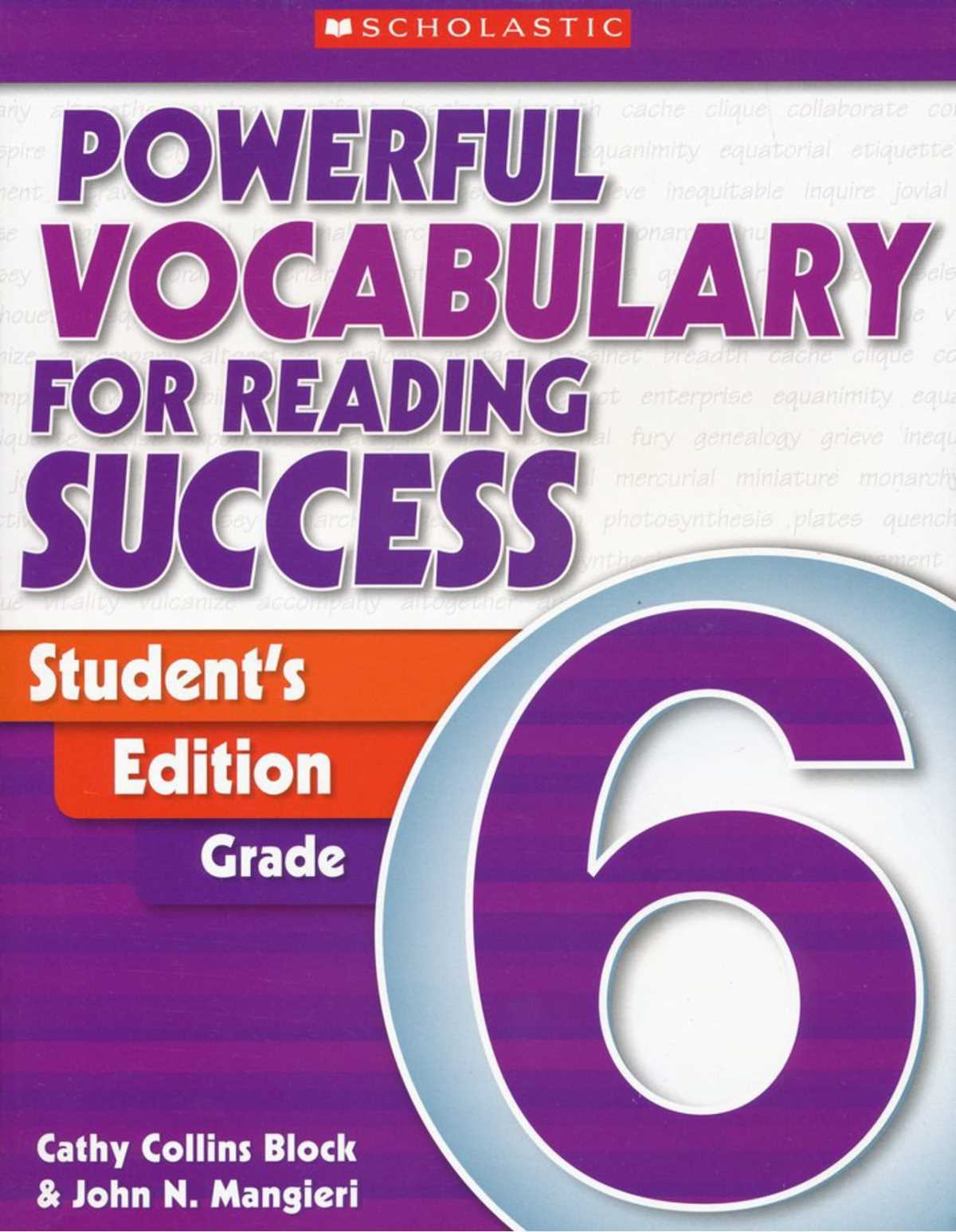 vocabulary for success 6th grade answer key