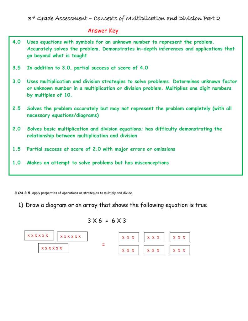 5th grade answer key multiplication