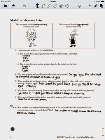 laboratory safety for chemistry students answer key