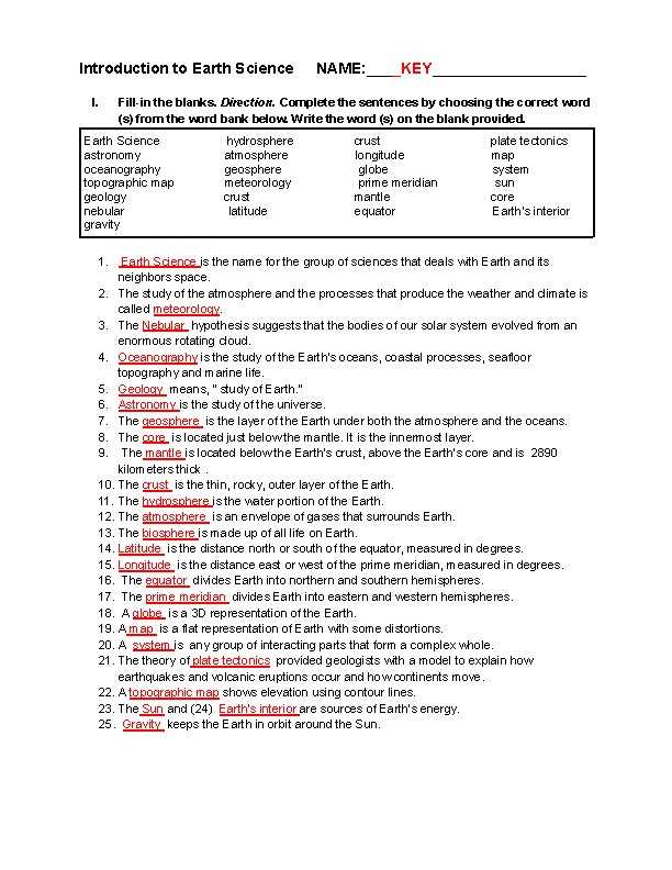 review and reinforce sceince explorer inside earth answer key